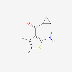 molecular formula C10H13NOS B1522852 3-Cyclopropanecarbonyl-4,5-dimethylthiophen-2-amine CAS No. 1269152-27-3