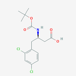 molecular formula C15H19Cl2NO4 B152288 (R)-3-((tert-Butoxycarbonyl)amino)-4-(2,4-dichlorophenyl)butanoic acid CAS No. 269396-53-4