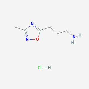 B1522885 3-(3-Methyl-1,2,4-oxadiazol-5-yl)propan-1-amine hydrochloride CAS No. 1251922-99-2