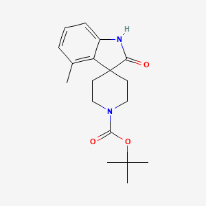 molecular formula C18H24N2O3 B15228968 tert-Butyl 4-methyl-2-oxospiro[indoline-3,4'-piperidine]-1'-carboxylate 
