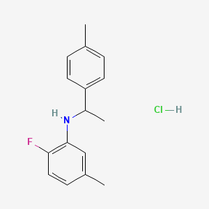 molecular formula C16H19ClFN B1522900 2-fluoro-5-methyl-N-[1-(4-methylphenyl)ethyl]aniline hydrochloride CAS No. 1251922-86-7