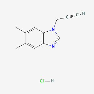 molecular formula C12H13ClN2 B1522922 5,6-dimethyl-1-(prop-2-yn-1-yl)-1H-1,3-benzodiazole hydrochloride CAS No. 1269151-95-2