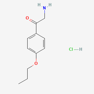 molecular formula C11H16ClNO2 B1522930 2-Amino-1-(4-propoxyphenyl)ethan-1-one hydrochloride CAS No. 1251924-88-5