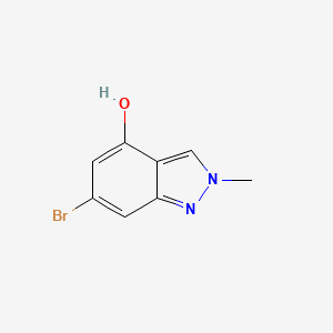 molecular formula C8H7BrN2O B15229726 6-bromo-2-methyl-2H-indazol-4-ol 