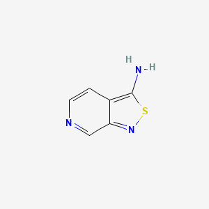 molecular formula C6H5N3S B15229763 Isothiazolo[3,4-c]pyridin-3-amine 