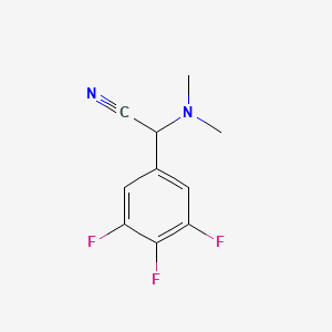 molecular formula C10H9F3N2 B15229877 2-(Dimethylamino)-2-(3,4,5-trifluorophenyl)acetonitrile 