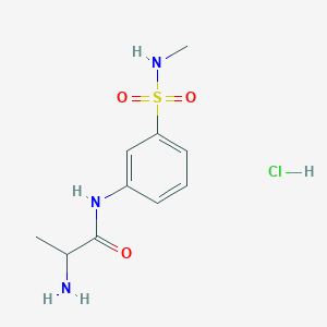 molecular formula C10H16ClN3O3S B1523004 2-amino-N-[3-(methylsulfamoyl)phenyl]propanamide hydrochloride CAS No. 1258639-56-3