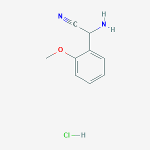 molecular formula C9H11ClN2O B1523005 2-Amino-2-(2-methoxyphenyl)acetonitrile hydrochloride CAS No. 639792-18-0