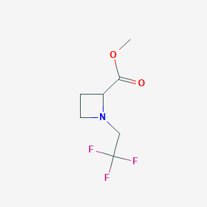 molecular formula C7H10F3NO2 B15230059 Methyl 1-(2,2,2-trifluoroethyl)azetidine-2-carboxylate 