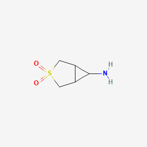 molecular formula C5H9NO2S B15230063 6-Amino-3-thiabicyclo[3.1.0]hexane 3,3-dioxide 