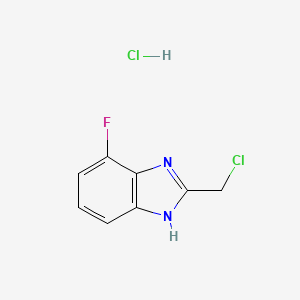 2-(chloromethyl)-4-fluoro-1H-1,3-benzodiazole hydrochloride
