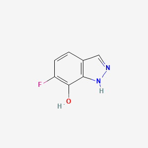 molecular formula C7H5FN2O B15230183 6-fluoro-1H-indazol-7-ol CAS No. 1638763-66-2