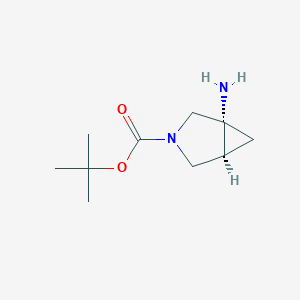 molecular formula C10H18N2O2 B15230217 tert-Butyl(1R,5S)-1-amino-3-azabicyclo[3.1.0]hexane-3-carboxylate 