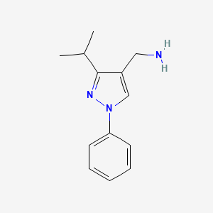 [1-phenyl-3-(propan-2-yl)-1H-pyrazol-4-yl]methanamine
