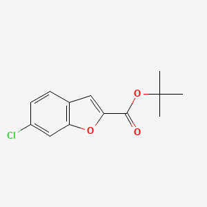 molecular formula C13H13ClO3 B15230305 tert-Butyl 6-chlorobenzofuran-2-carboxylate 