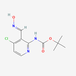 (E)-Tert-butyl 4-chloro-3-((hydroxyimino)methyl)-pyridin-2-ylcarbamate