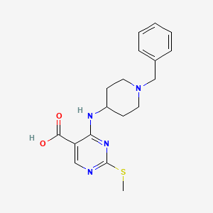 4-(1-Benzylpiperidin-4-ylamino)-2-(methylthio)pyrimidine-5-carboxylic acid