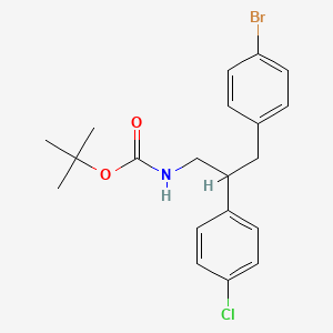 Tert-butyl 3-(4-bromophenyl)-2-(4-chlorophenyl)propylcarbamate