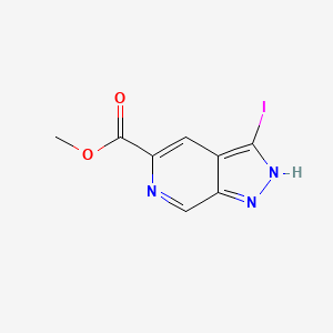 molecular formula C8H6IN3O2 B15230467 Methyl 3-iodo-1H-pyrazolo[3,4-c]pyridine-5-carboxylate 