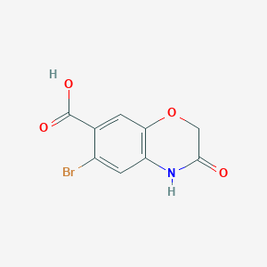 molecular formula C9H6BrNO4 B1523052 6-bromo-3-oxo-3,4-dihydro-2H-1,4-benzoxazine-7-carboxylic acid CAS No. 1094298-69-7