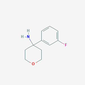 molecular formula C11H14FNO B1523057 4-(3-Fluorophenyl)oxan-4-amine CAS No. 1094283-08-5