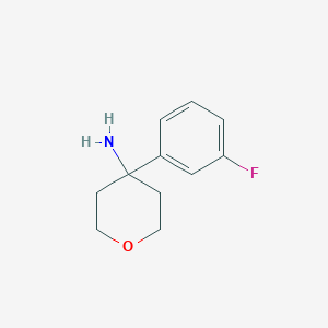 4-(3-Fluorophenyl)oxan-4-amine