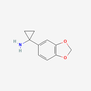 molecular formula C10H11NO2 B1523059 1-(Benzo[D][1,3]dioxol-5-YL)cyclopropanamine CAS No. 1038388-99-6