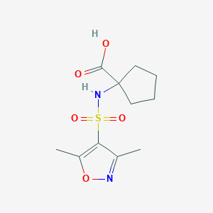 1-(Dimethyl-1,2-oxazole-4-sulfonamido)cyclopentane-1-carboxylic acid