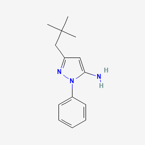 3-(2,2-dimethylpropyl)-1-phenyl-1H-pyrazol-5-amine