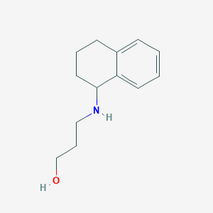 molecular formula C13H19NO B1523078 3-[(1,2,3,4-Tetrahydronaphthalen-1-yl)amino]propan-1-ol CAS No. 1042574-94-6