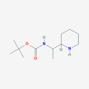 molecular formula C12H24N2O2 B1523079 tert-butyl N-[1-(piperidin-2-yl)ethyl]carbamate CAS No. 1019442-92-2