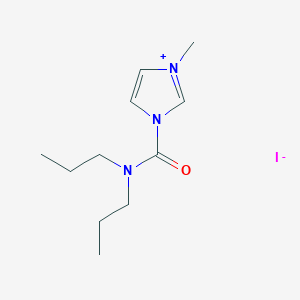 molecular formula C11H20IN3O B1523083 1-(dipropylcarbamoyl)-3-methyl-1H-imidazol-3-ium iodide CAS No. 1231926-66-1