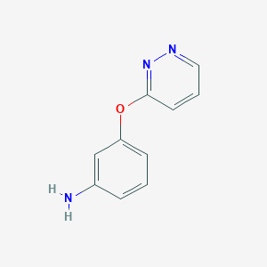 molecular formula C10H9N3O B15230837 3-(Pyridazin-3-yloxy)aniline 