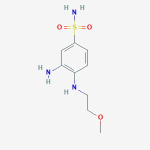 3-Amino-4-[(2-methoxyethyl)amino]benzene-1-sulfonamide