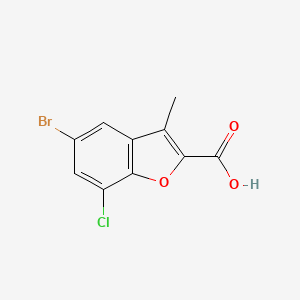 5-Bromo-7-chloro-3-methyl-1-benzofuran-2-carboxylic acid