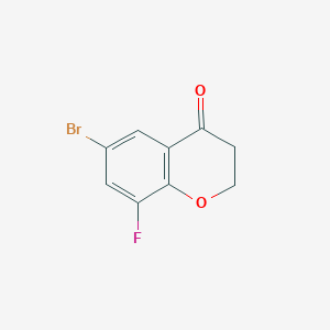 molecular formula C9H6BrFO2 B1523087 6-Bromo-8-fluorochroman-4-one CAS No. 1092348-68-9