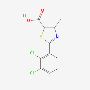molecular formula C11H7Cl2NO2S B1523089 2-(2,3-Dichlorophenyl)-4-methyl-1,3-thiazole-5-carboxylic acid CAS No. 1094457-01-8