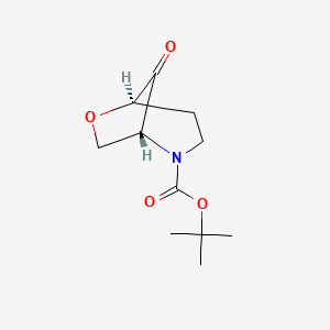 molecular formula C11H17NO4 B15231031 tert-Butyl (1R,5R)-8-oxo-6-oxa-2-azabicyclo[3.2.1]octane-2-carboxylate 
