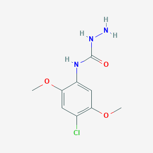 molecular formula C9H12ClN3O3 B1523126 3-Amino-1-(4-chloro-2,5-dimethoxyphenyl)urea CAS No. 1152851-50-7