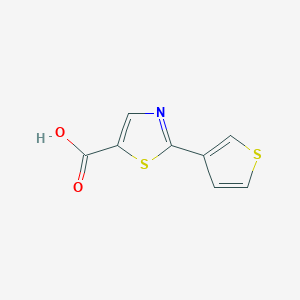 molecular formula C8H5NO2S2 B1523131 2-(Thiophen-3-yl)-1,3-thiazole-5-carboxylic acid CAS No. 1094385-75-7