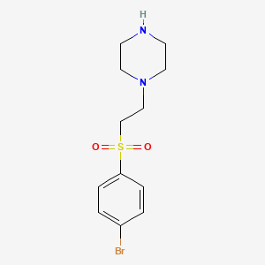 molecular formula C12H17BrN2O2S B1523133 1-[2-(4-Bromobenzenesulfonyl)ethyl]piperazine CAS No. 1094558-34-5