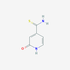 molecular formula C6H6N2OS B1523136 2-Hydroxypyridine-4-carbothioamide CAS No. 1094459-09-2