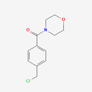 molecular formula C12H14ClNO2 B1523140 4-[4-(氯甲基)苯甲酰]吗啉 CAS No. 896871-84-4