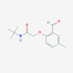 molecular formula C14H19NO3 B15231413 N-(tert-Butyl)-2-(2-formyl-4-methylphenoxy)acetamide 