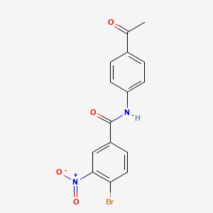 molecular formula C15H11BrN2O4 B15231416 N-(4-acetylphenyl)-4-bromo-3-nitrobenzamide 