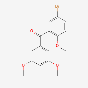 molecular formula C16H15BrO4 B1523143 (5-Bromo-2-methoxyphenyl)(3,5-dimethoxyphenyl)methanone CAS No. 1094749-23-1