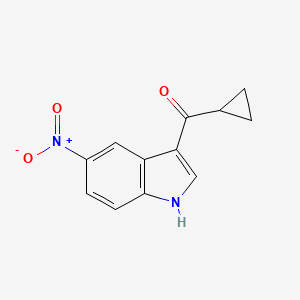 molecular formula C12H10N2O3 B1523144 3-cyclopropanecarbonyl-5-nitro-1H-indole CAS No. 1094681-83-0