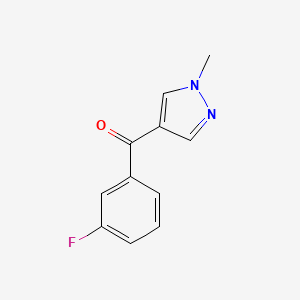 molecular formula C11H9FN2O B1523145 4-(3-fluorobenzoyl)-1-methyl-1H-pyrazole CAS No. 1152836-01-5