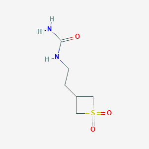 molecular formula C6H12N2O3S B15231474 1-(2-(1,1-Dioxidothietan-3-yl)ethyl)urea 