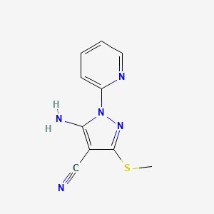 5-amino-3-(methylsulfanyl)-1-(pyridin-2-yl)-1H-pyrazole-4-carbonitrile